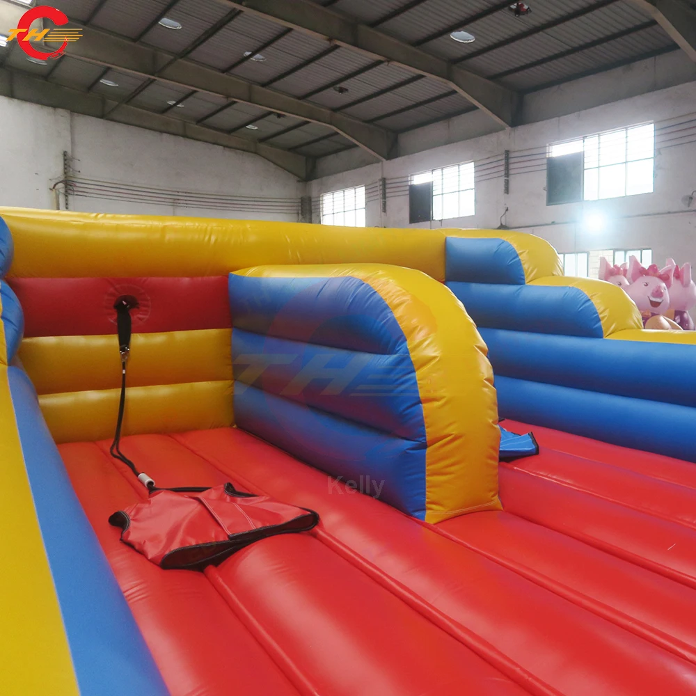 8x2.5m/10x3m Inflatable Gladiator Jousting Bungee Run 2 in 1 Combo Bungee & Joust Interactive Sport Game 5