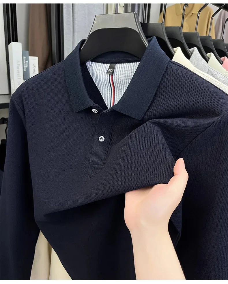 Men’s pure cotton polo shirt for relaxed daily fashion