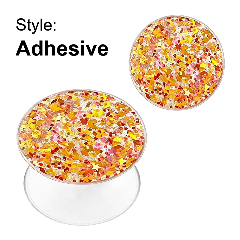Glitter Foldable Phone Grip and Ring Holder with Adhesive