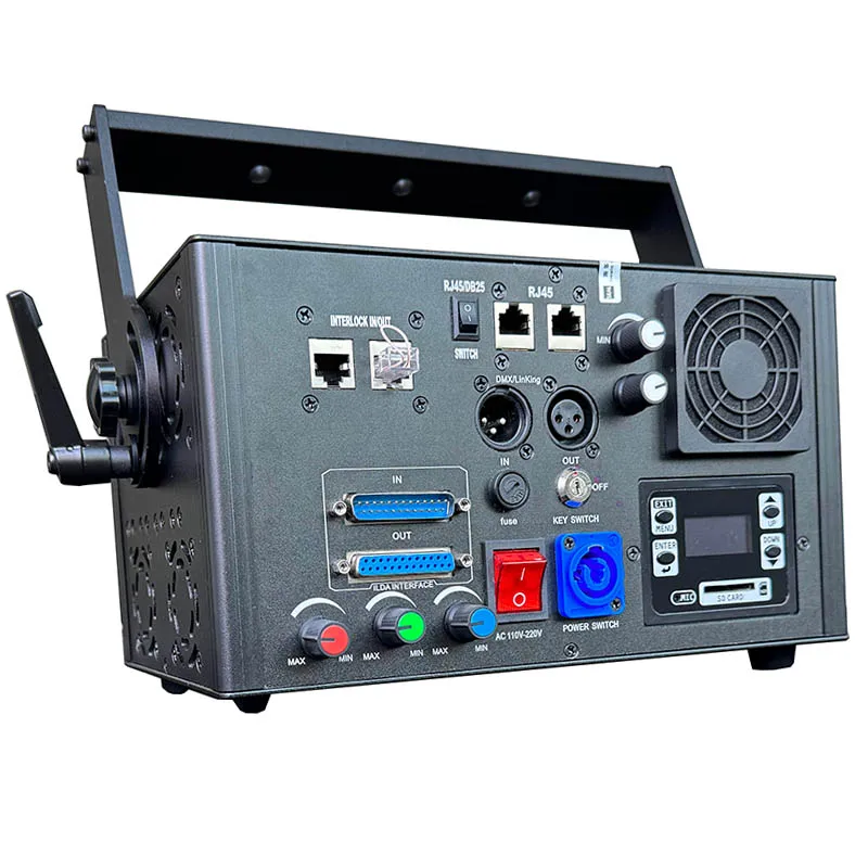 Rgb 6W-10W Ilda 40Kpps Scanner Di Animazione Proiettore Fascio Laser Stage Lighting Effect Dance Party Wedding Holiday Bar Club Dmx Dj