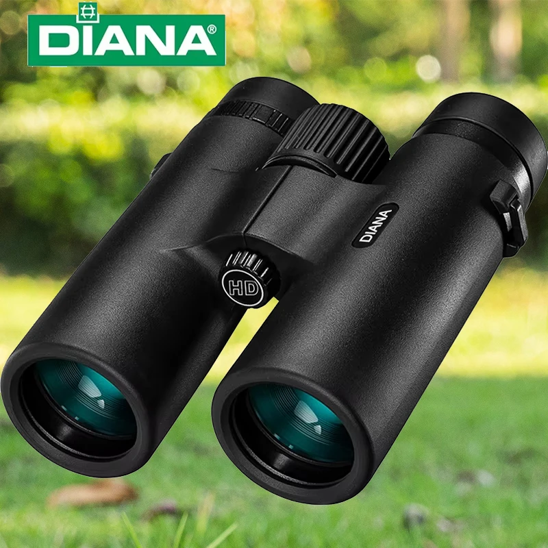DIANA HD 10x42 쌍안경 장거리 전문 사냥 망원경 야외 캠핑