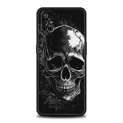 Soft TPU Terror Black Skull Design Phone Case for OnePlus 9 (A1)