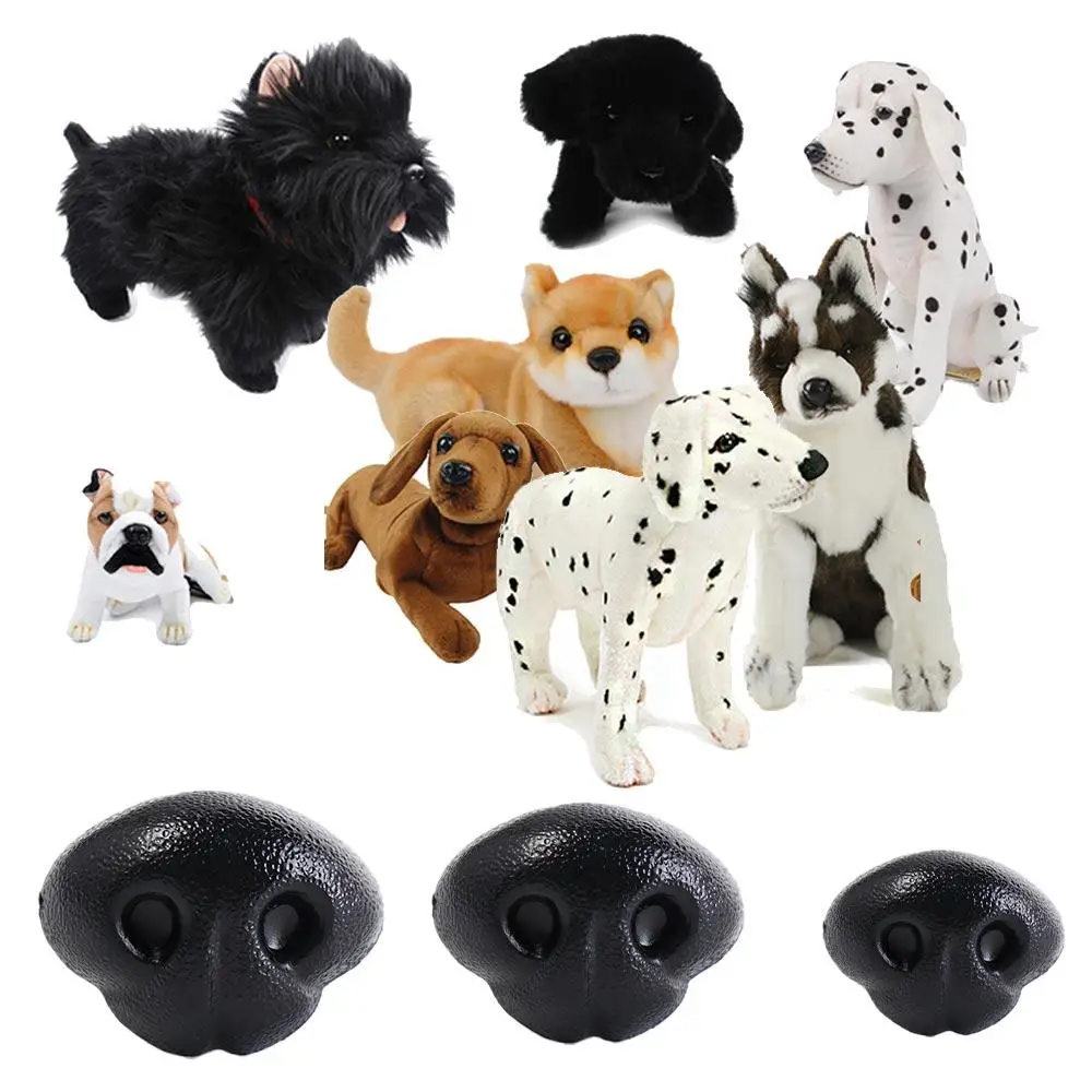 Plastic Dog Noses Dog Noses for Crafts DIY Accessories Black Noses DIY Accessories 15mm/18mm/21mm Plug-in Animal Doll Nose