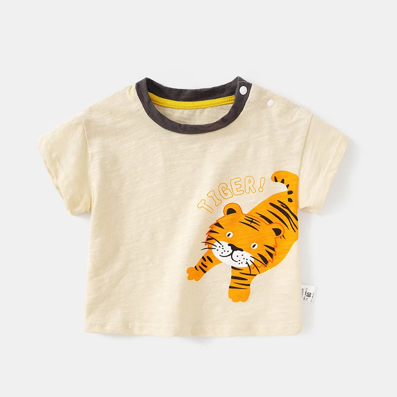 Cute Baby Short Sleeve Tiger Print T Shirt