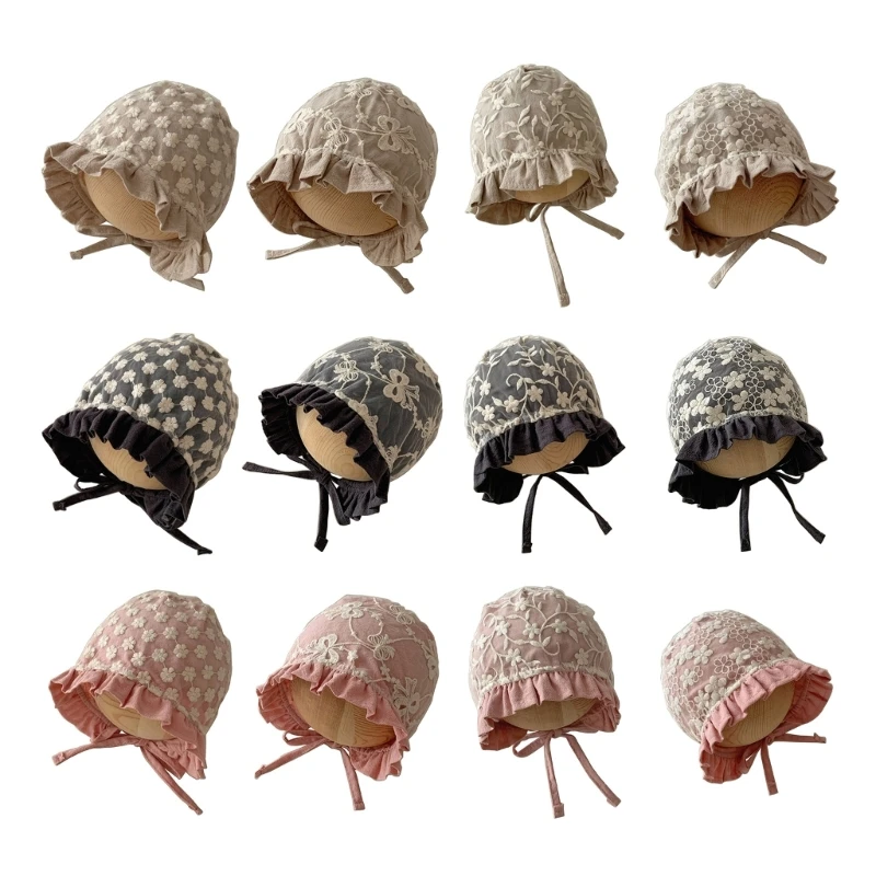

LittleGirl Infant Cotton Bonnet Cap Photography Props SunProtection Hat