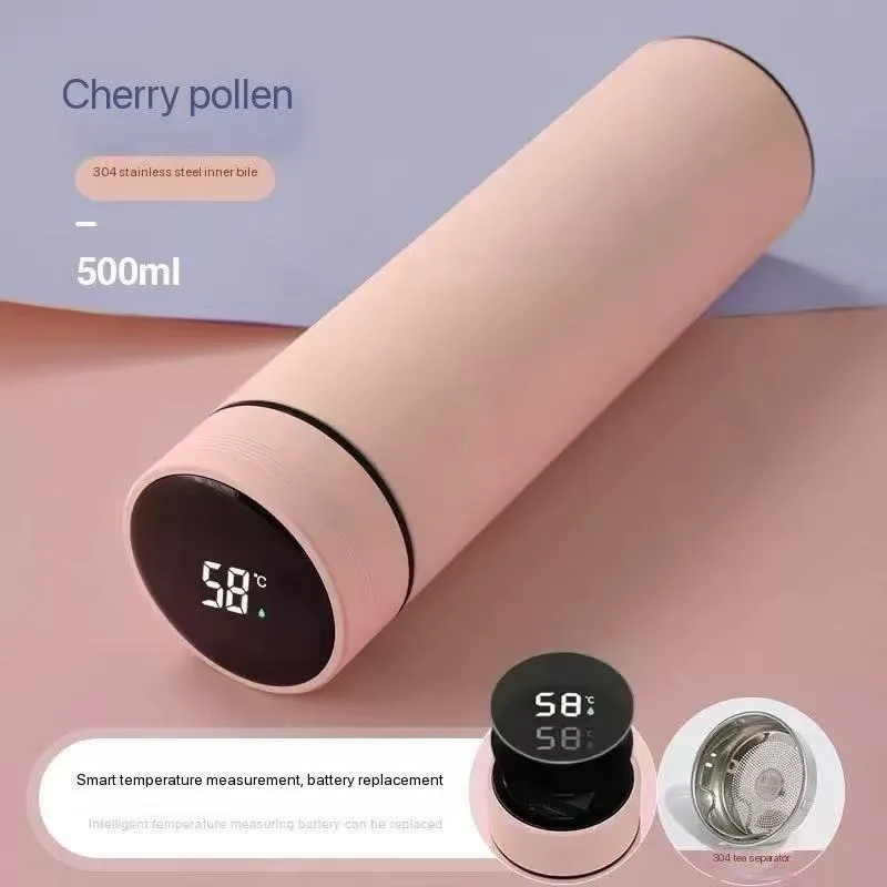 304 intelligent stainless steel insulated cup senses water temperature, displays temperature, and provides long-term insulation