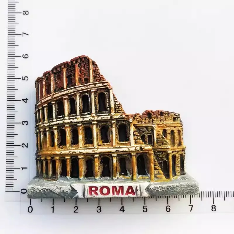 Roma Italy Landmark Fridge Magnet Tourist Souvenirs Colosseum Wishing Pool Magnetic Refrigerator Sticker Resin Crafts Collection