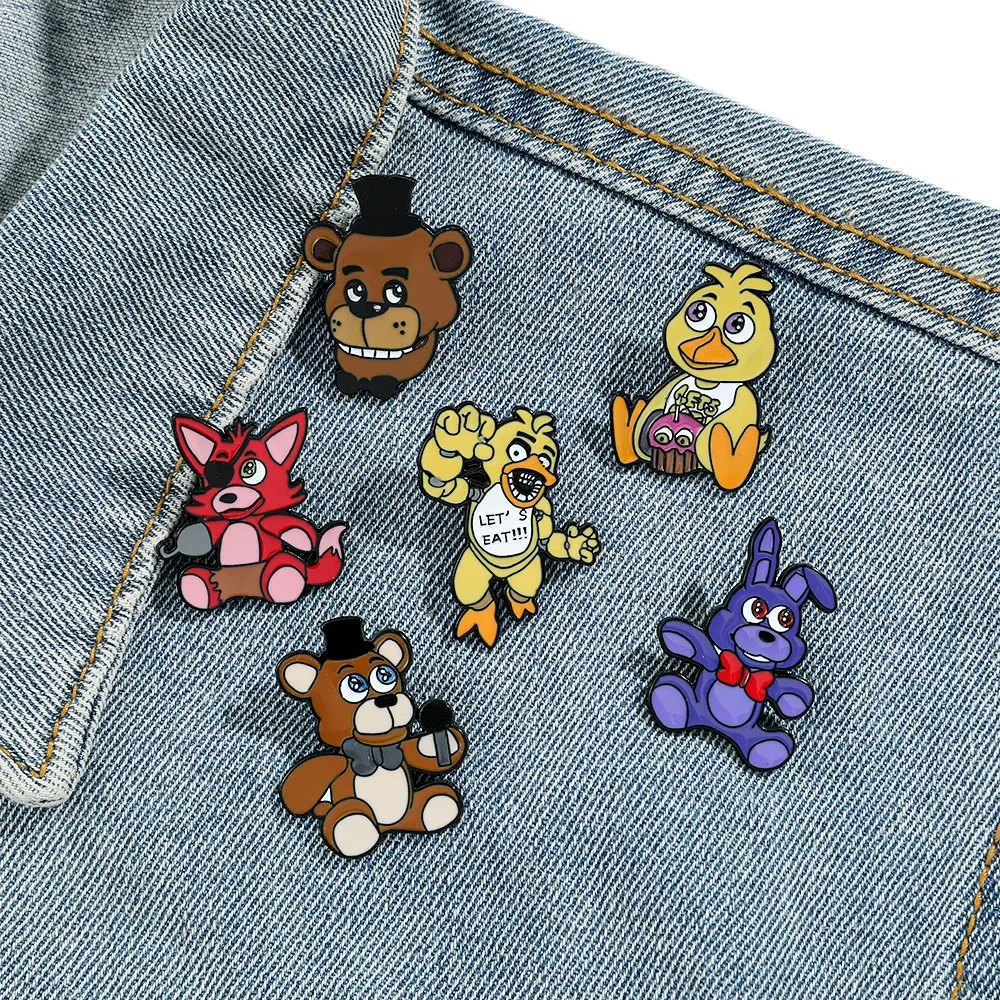 Cartoon Game Fnaf Freddy Fazbear Bear Spille Smaltate Cute Five Nights Freddy Spilla Distintivo Per Borsa Abbigliamento Spille Regalo Di Natale Per Ba