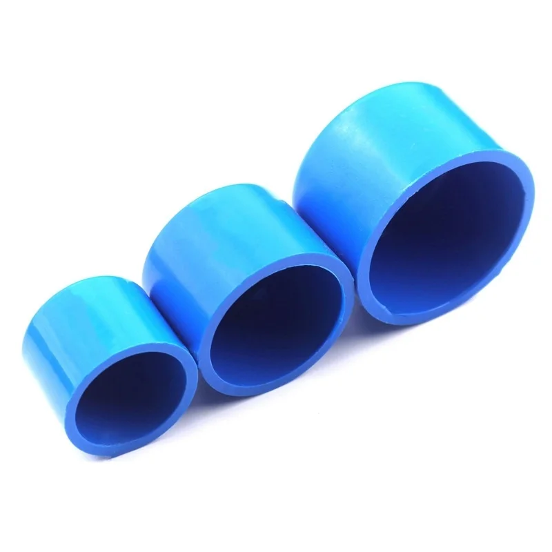 

5Pcs Inner Diameter 20mm-63mm Blue PVC End Cap Plug PVC Tube Joint Pipe Joint Coupler Aquarium Fish Tank Connector