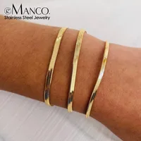 eManco Women’s Classic Gold Snake Chain Bracelet, Stainless Steel Jewelry for Stylish Gift 1