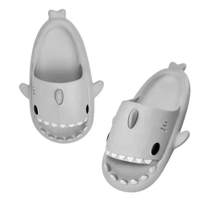 Slippers Sandals Summer Women Shark Men EVA Solid Color Slides Adults Fashion Thick Soles Flip Flops Couples Outdoor Non-slip