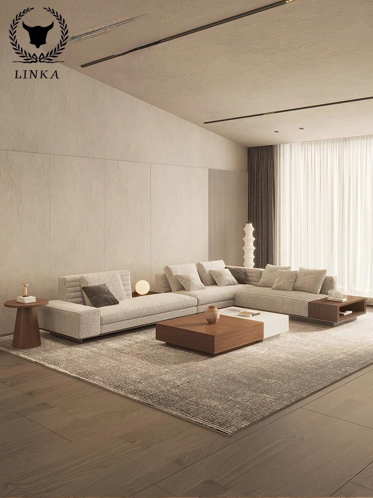 

Итальянский минималистичный тканевый диван Большая вилла гостиная в скандинавском стиле