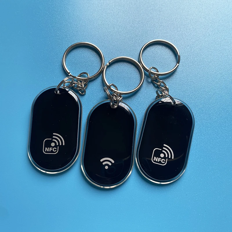 13.56MHz NFC213 Chip NFC Expoy Keychains 144Bytes TAG Key ISO14443A RFID Keyfobs Token NFC213 for all NFC enabled phones 5