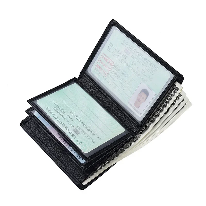 Men's Wallet Pu Male Card Bag Credit Card Driver's License Storage Bag