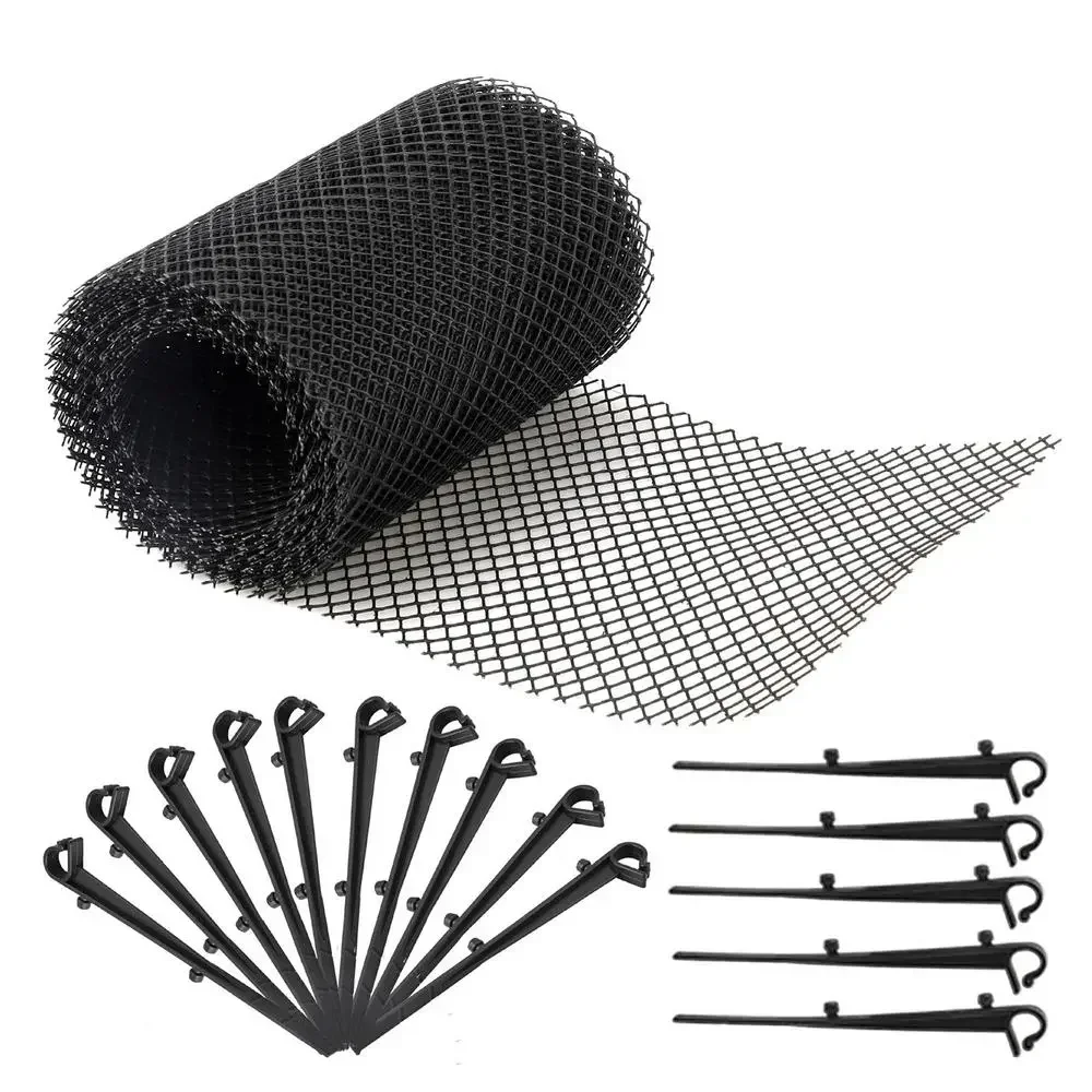 15cm&times;6m Anti-Falling Net Mesh Strainer Filter Garden Bird Net Fence Gutter Guard From Leaves, Twigs, Branches Plastic Mesh