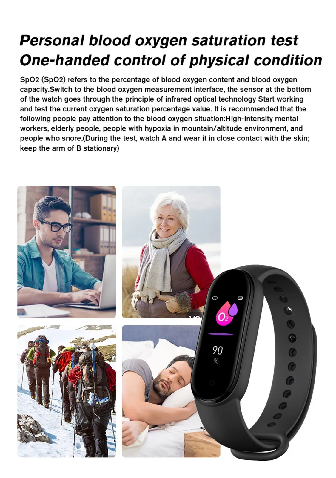 2022 Pulsera inteligente de alta gama m5M6 con pantalla a color, regalo de carga magnética, reloj para hombre, reloj deportivo