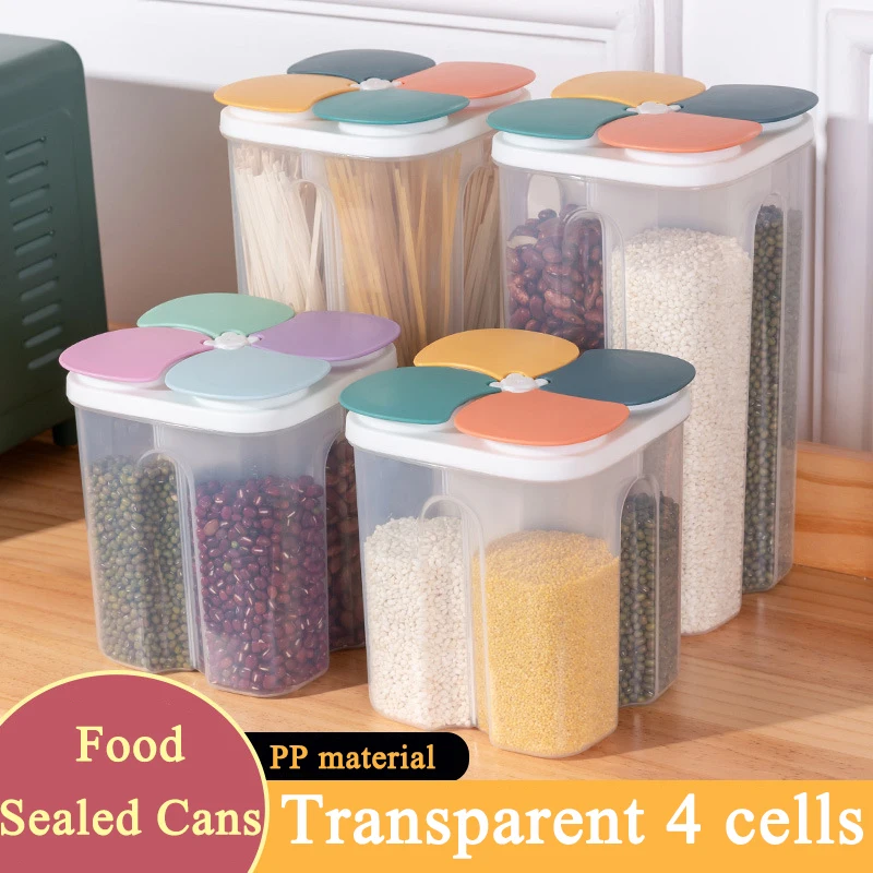 TrAdE Shop Traesio - Set 6 Pz Contenitori In Plastica Rettangolari Con