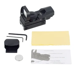 Enhanced Tactical Reflex Sight with Holographic Red & Green Dot and 4 Reticle Options (Black)