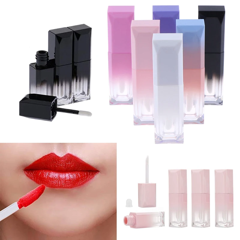 

10pcs Empty 5ml Gradient Color Lip Gloss Tubes Refillable DIY Lip Balm Containers Portable Travel Bottles for Cosmetic Lipstick