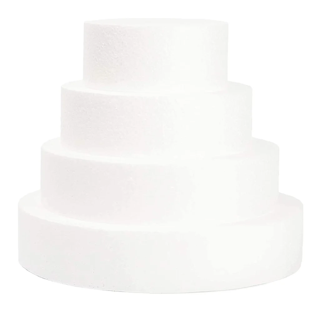 Torta Dummy Dummies Styrofoamfake Rounds riutilizzabile Wedding Round Tool supporto rotante compleanno decorazione fai da te modello polistirolo
