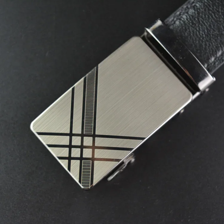 Mens Business Style Belt Black Pu Leather Strap Male Waistband Automatic Buckle For Men Top Quality Girdle Belts_voghion.com