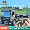 Huina 1318 RC Flat Truck Model 1:24 Alloy Engineer Vehicle 2.4G Remote Control Car 9Channels Radio Controlled Trailer Toys for B 4