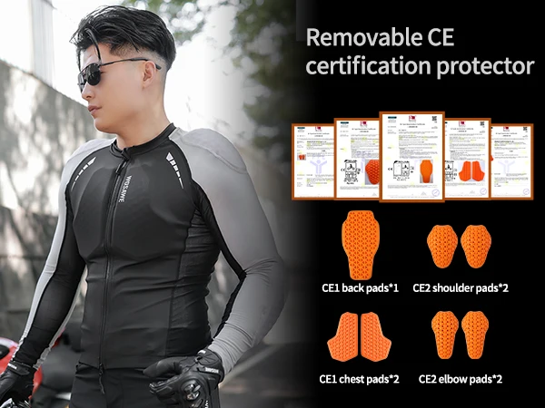 Motorcycle Jackets Full Body Armor Protection Jacket for Motorbike Racing Lightweight Soft Motocross Clothing CE Certification