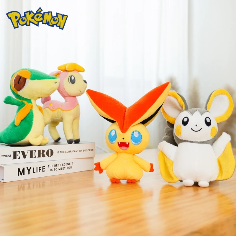

Игрушка плюшевая мультяшная Покемон 20 см, ножницы, свинка, Deerling, эмольга виклини, милая плюшевая игрушка, мягкая кавайная кукла, подарок на день рождения для детей