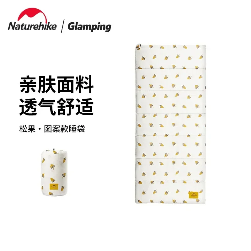 

Naturehike Pineapple pattern Cotton Sleeping Bag Portable Outdoor Camping Children Sleeping Bag Lunch Break CNH22SD010