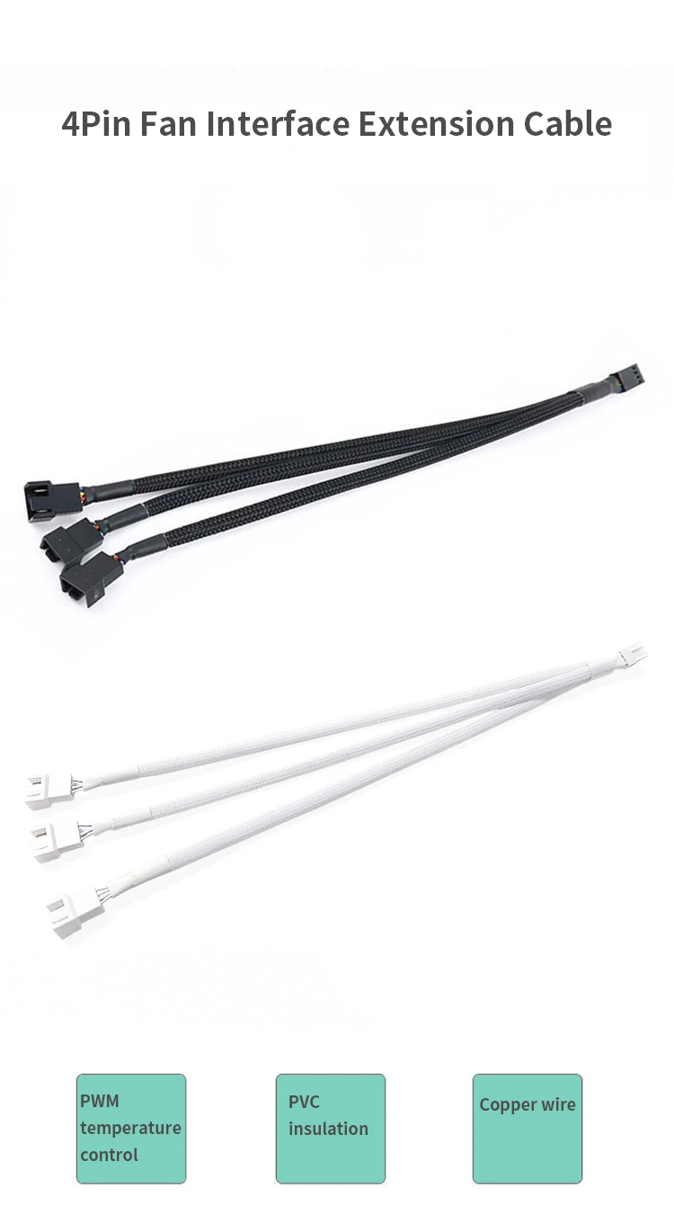 Pwm Fan Expansion Cable TEUCER PWM Fan Expansion Cable Computer Motherboard Interface Distributor 1To 1/2/3/4 Splitter Is Suitable For 3Pin And 4Pin