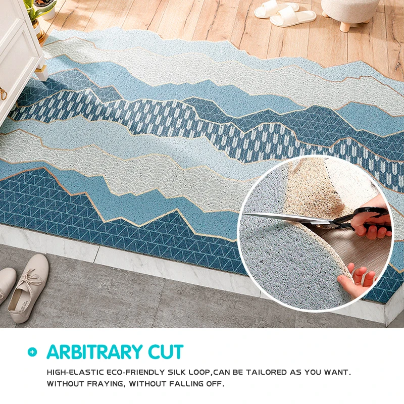 Rubber Washable Rug Non-slip Hallway Carpet Doormat Wave Sun Waterproof  Easy Clean Carpet Entryway Resist Dirt Trapper Rug Mats - AliExpress