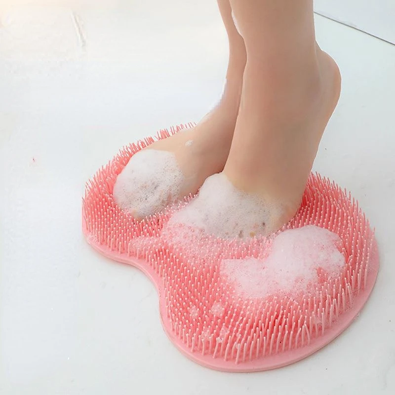 

Silicone Wash Feet Bathroom Exfoliating Shower Massage Bathing Non-slip Bath Mat Back Brush Foot Wash Body Cleaning Bathing Tool