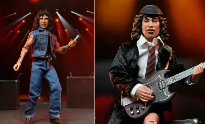 

NECA шоссе в ад Бон Скотт Ангус молодые сочлененные Фигурки игрушки для коллекции подарок