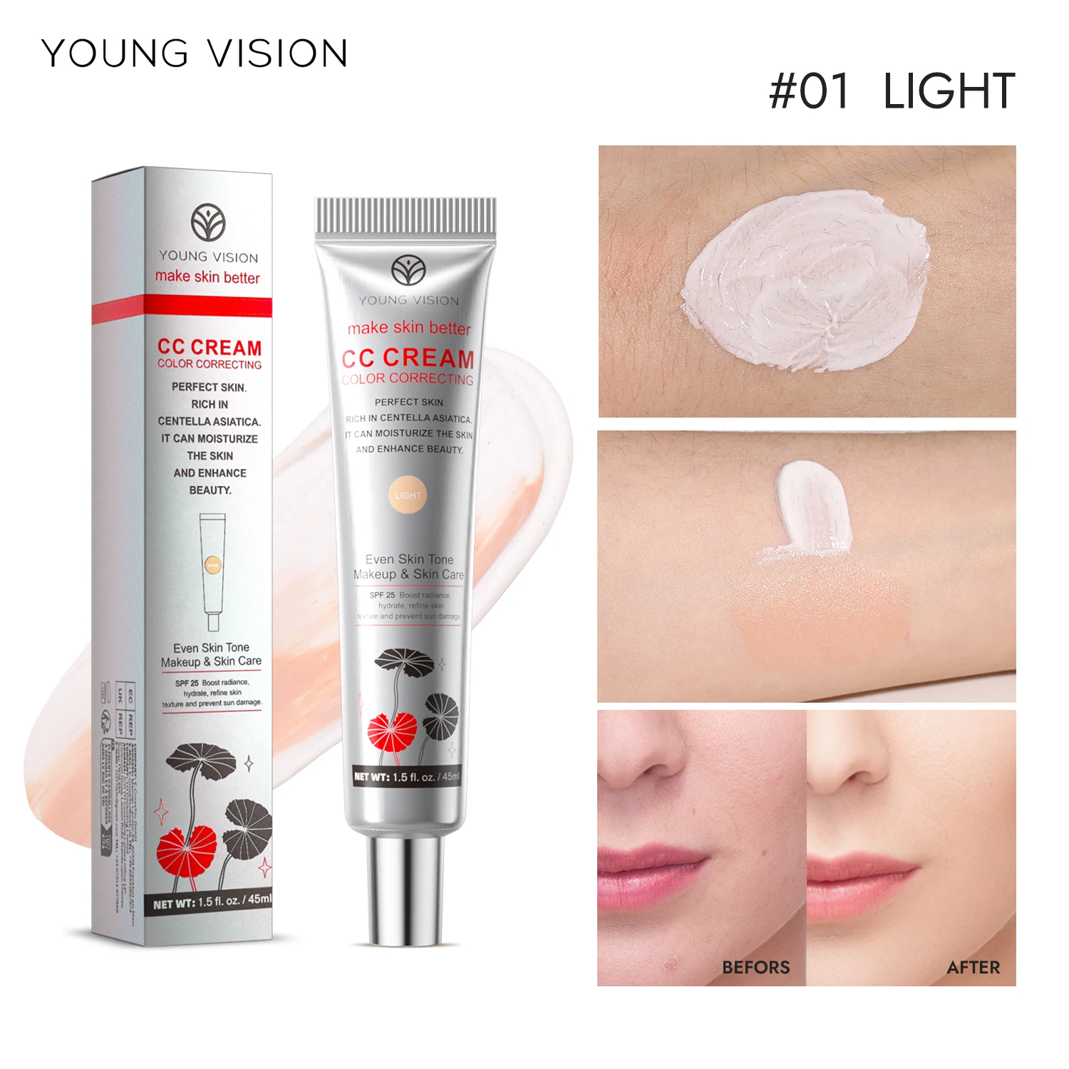 Young Vision Cc Cream Concealer For Natural Nude Sunscreen Look_voghion.com
