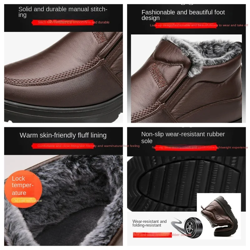 Men Boots Ankle Boots Men Lightweight Casual Shoes Winter Warm Fur Working Shoes Male Outdoor Zapatos De Hombre men chelsea boots men training boots