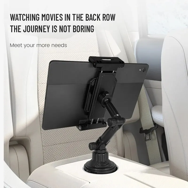 Car Cup Slot Tablet Stand Holder 360 Adjustable Handle Tilt Bar Non-Slip Triangular Base Auto Accessories for Ipad Xiaomi Tab tablet holder tablet stand ipad laptop holder