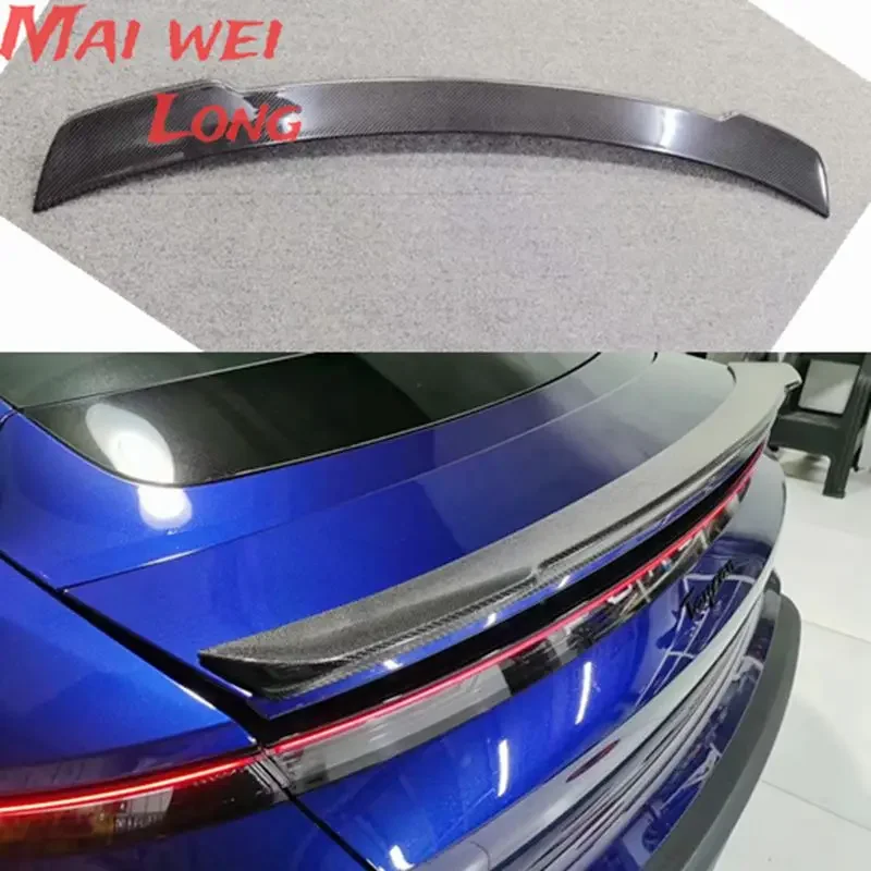 

For 2018-2022 Porsche Taycan F Styling High Quality Carbon Fiber FRP Unpainted Rear Spoiler Styling Wing Car Body Kit