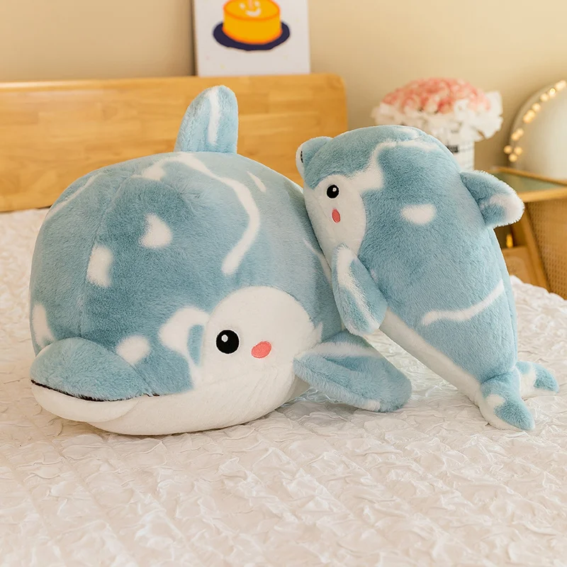 50/70/90cm Cute Soft Dolphin Plush Toys Office Nap Stuffed Animal Pillow Home Comfort Cushion Christmas Gift Doll for Kids Girl fashion contrast color kids shoes spring autumn soft bottom girls boys casual sport sneakers comfort toddler girl shoes 22 33