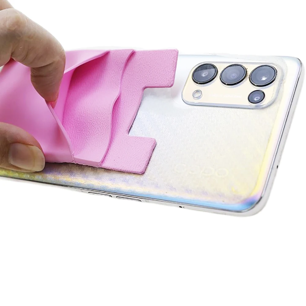 Silicone Adhesive Card Holder Wallet for Mobile Phones – Soft, Secure, and Convenient