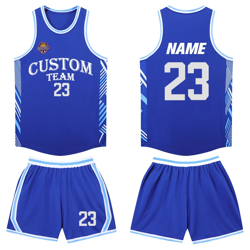 Kids Basketball Uniforms Custom 100% Polyester Mesh Throwback Breathable Basketball Jersey Boys Quick Dry Basketball Shirts 2302 3