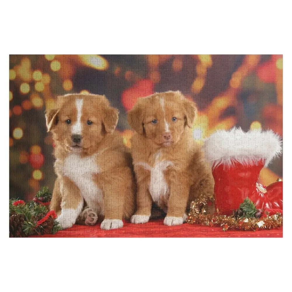 

Duck Toller Dogs Puppy Christmas Puzzle Jigsaw Puzzle Name Wooden Toy Wood Animals Photo Puzzle