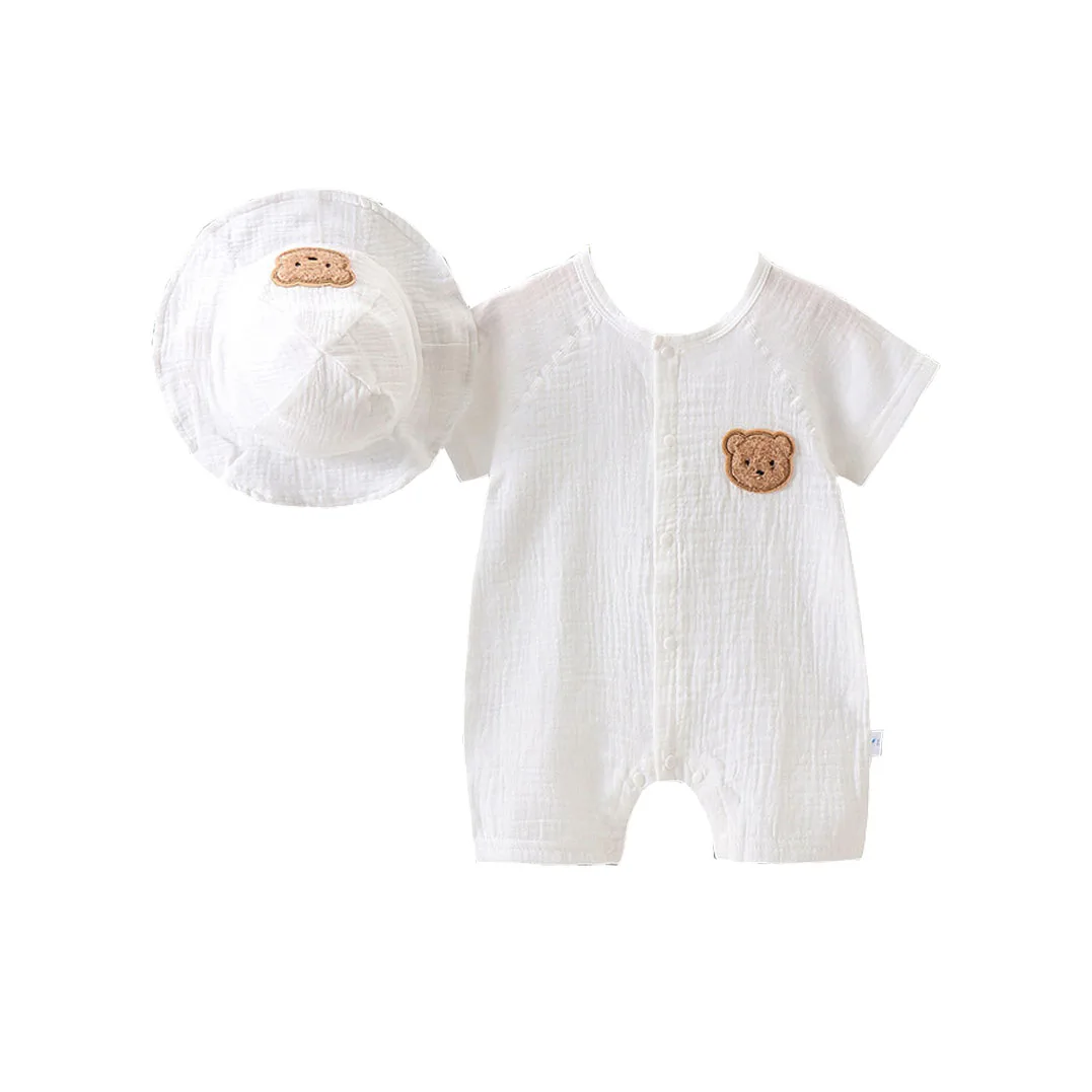 Breathable Linen Baby Rompers Jumpsuits for Summer