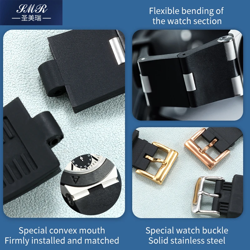 ブルガリ ディアゴノ ラバー時計ストラップ凸面インターフェイス 24