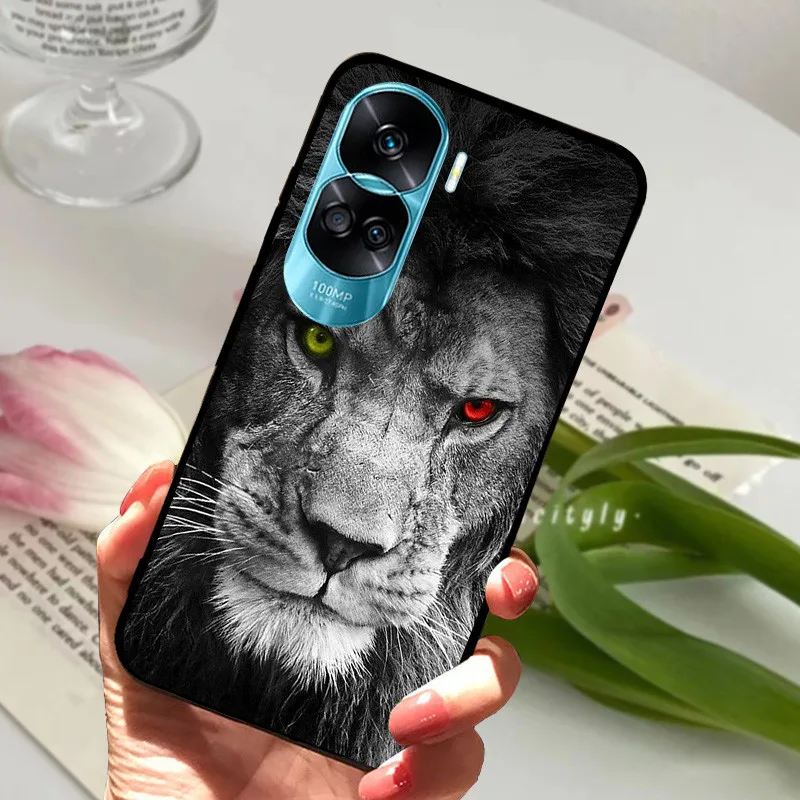 Sleek Black Silicone Soft Painted Protective Case