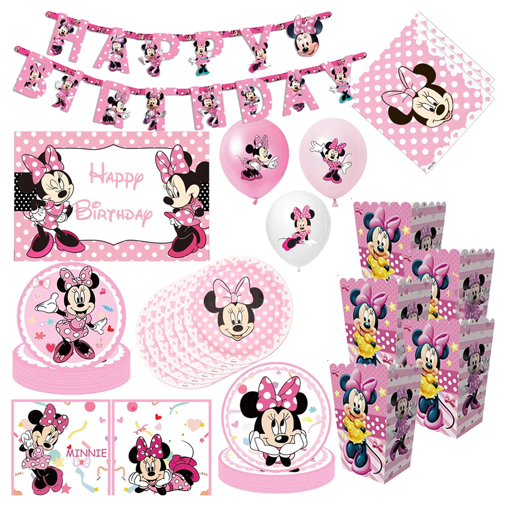Kit Anniversaire Minnie Rose - Décoration Fête Enfant
