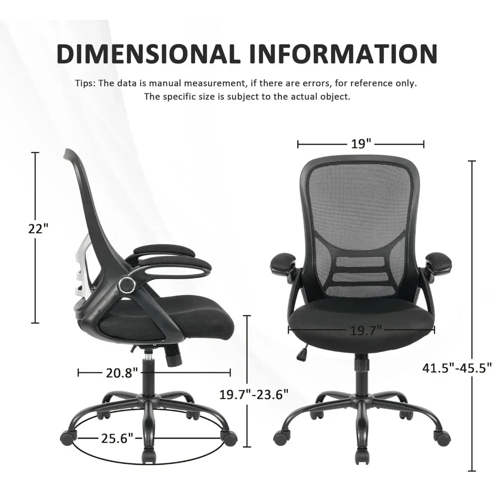 "ergonomic adjustable armrest mesh chair for comfortable long-term home office use"