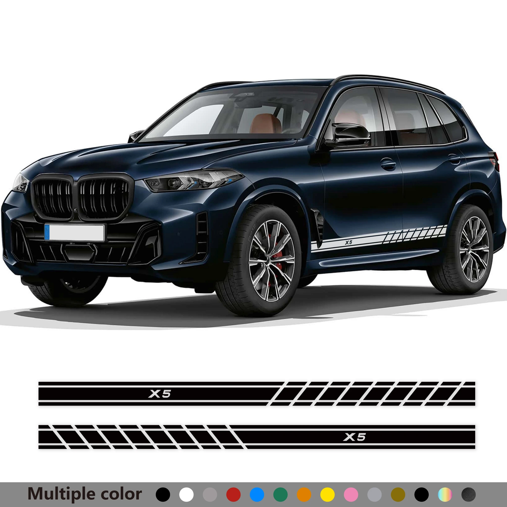 

2pcs Car Side Door Sticker Apply For Bmw X1 X3 X4 X5 X6 Sport Styling Stripes Vinyl Film Decals Auto SUV Tuning Accessories