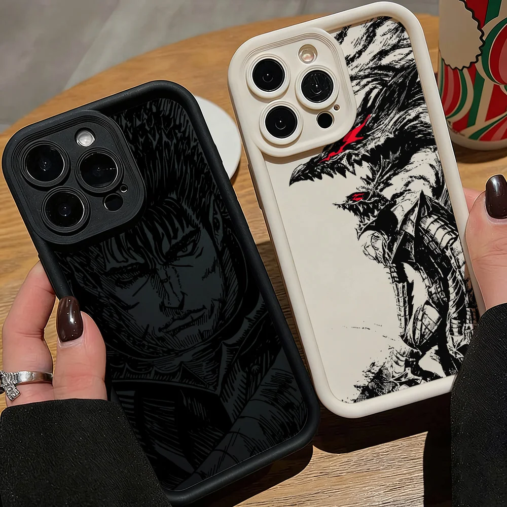 Coole Berserk Guts Anime Handyhülle für Samsung S26 S25 S24 S23 S22 S21 S20 F06 M16 Note 20 FE Plus Ultra 4G 5G Weiche TPU-Hülle