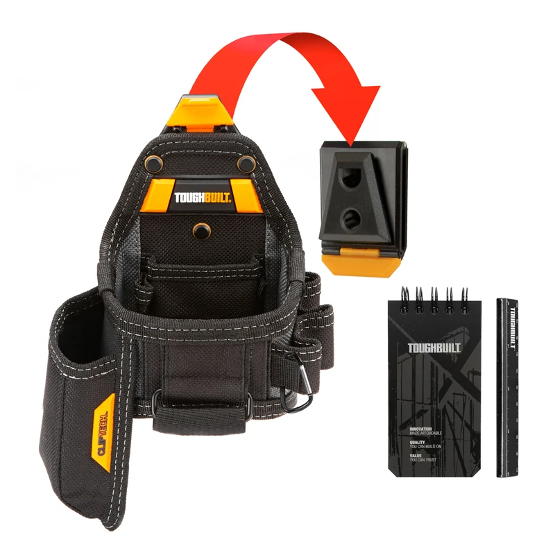 TOUGHBUILT TB-CT-25X 줄자/다용도 칼 파우치 + 노트북 연필 lipTech 수공구 보관 허리 가방