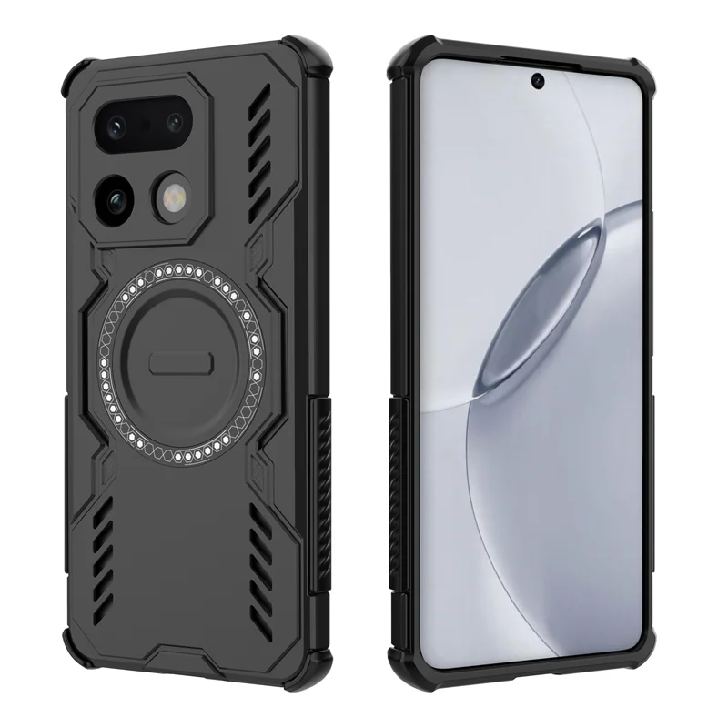 Magnetic Hard Plastic and Rubber Anti-Shock Armor Case with Magsafe Function